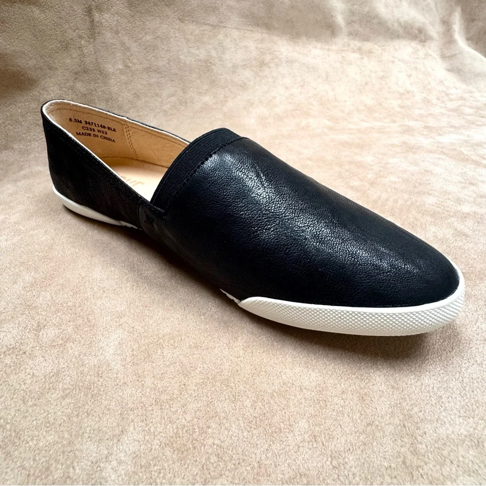 New Frye Melanie Soft Leather Slip On Flats Sneakers Black Leather 8.5 Box - Picture 6 of 13